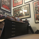My super messy flat file on the floor in my office, tubes Legos and Tyler Stout posters everywhere.